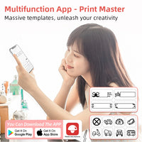 Phomemo D30 Mini Label Printer Wireless Bluetooth Label Printer Portable Pocket Label Printer