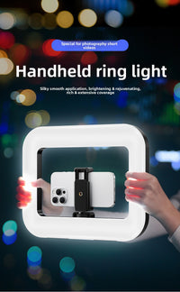 Smartphone Handheld LED Ring Light Selfie Light Phone Video Stabilizer for Camera,Youtube, Filmmaking,Vlogging