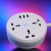Regleta inteligente con USB, detalle de puertos