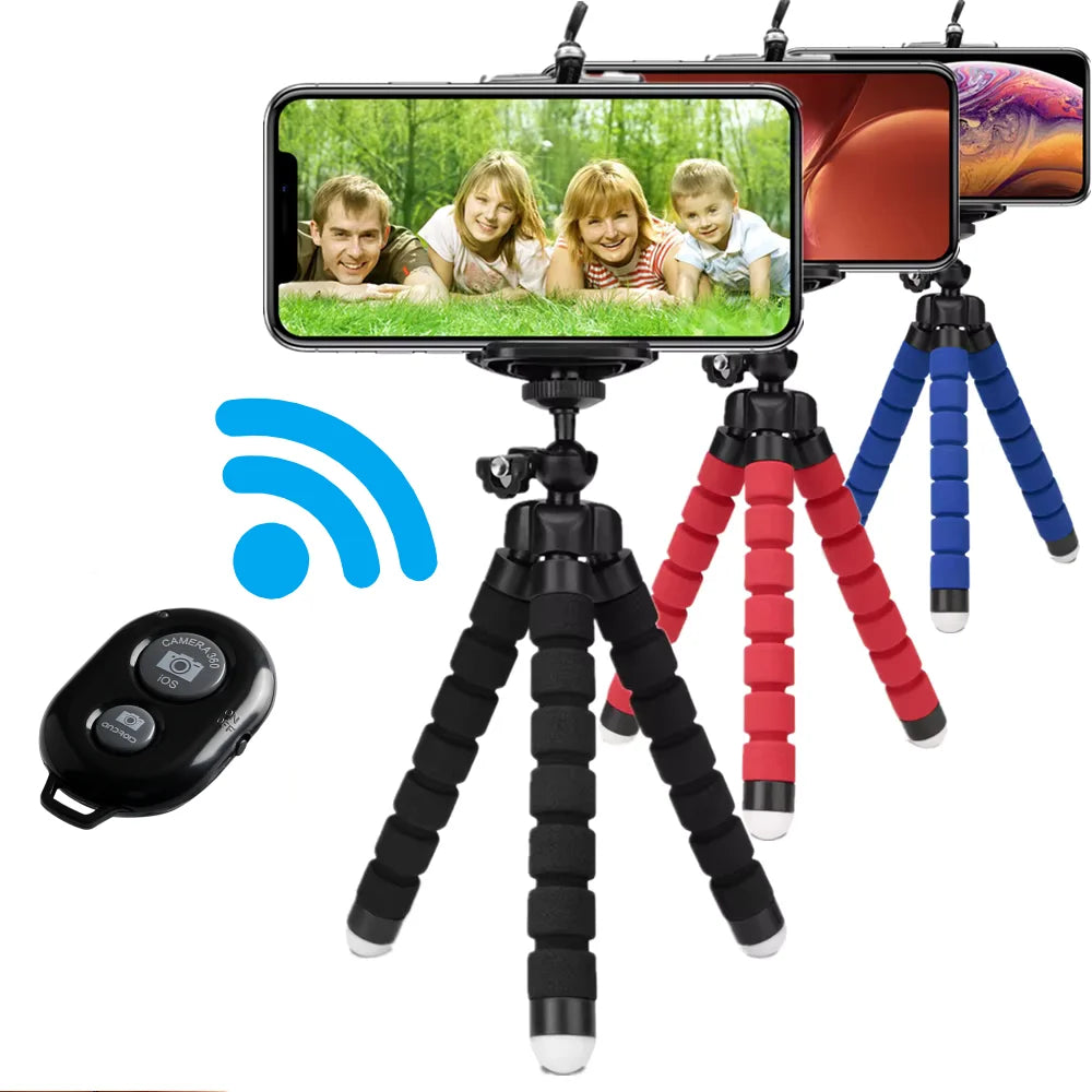 Portable Mini Tripod for Phone Monopod Selfie Stick for Smartphone Mobile with Holder Clip Tripode Octopus Action Camera Stand