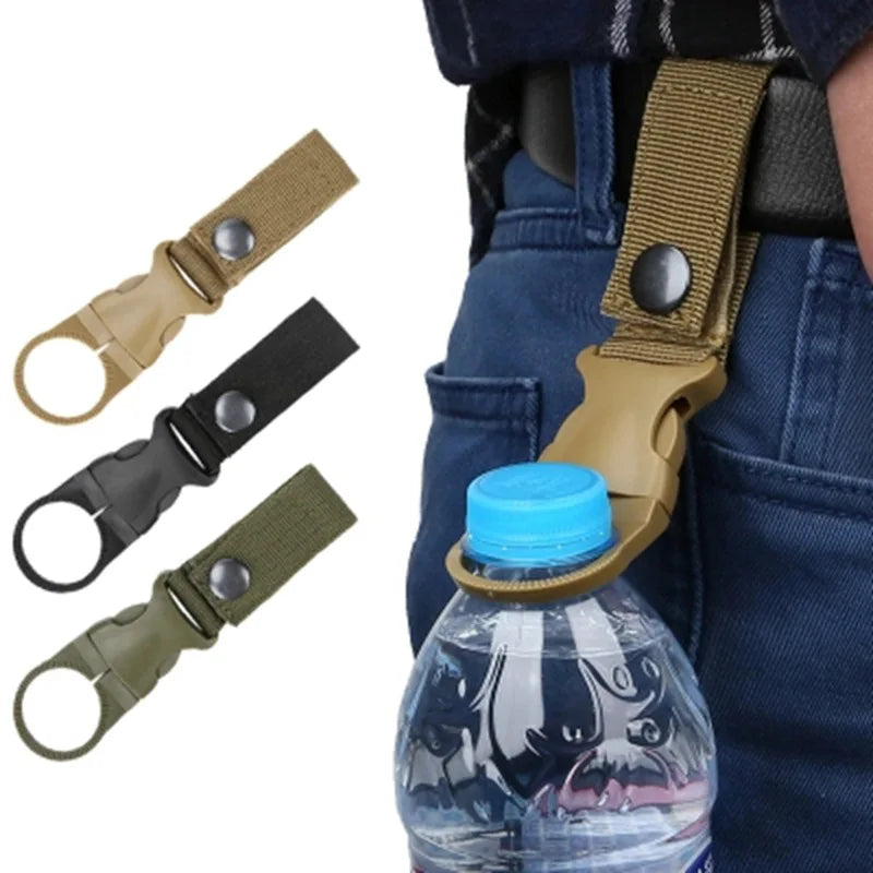 Quickdraw Carabiner Outdoor Hike Water Bottle Buckle Holder Tool Molle Attach Webbing Backpack Hanger Hook Camp Clip Hang Clasp