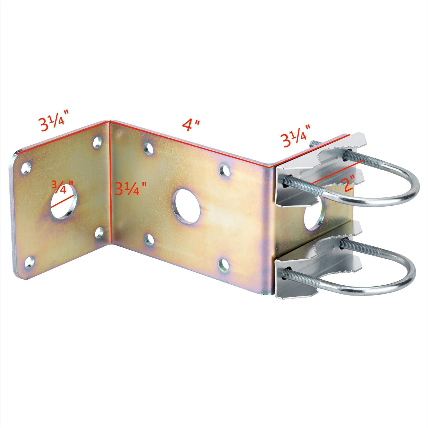 Starlink Wall Mount, Star Link Pole Mount,Antenna Mast Clamp with U-Bolt Assembly,Antenna Pole Mount Bracket for outside Home Antenna Pole Holder with ¾ Hole.