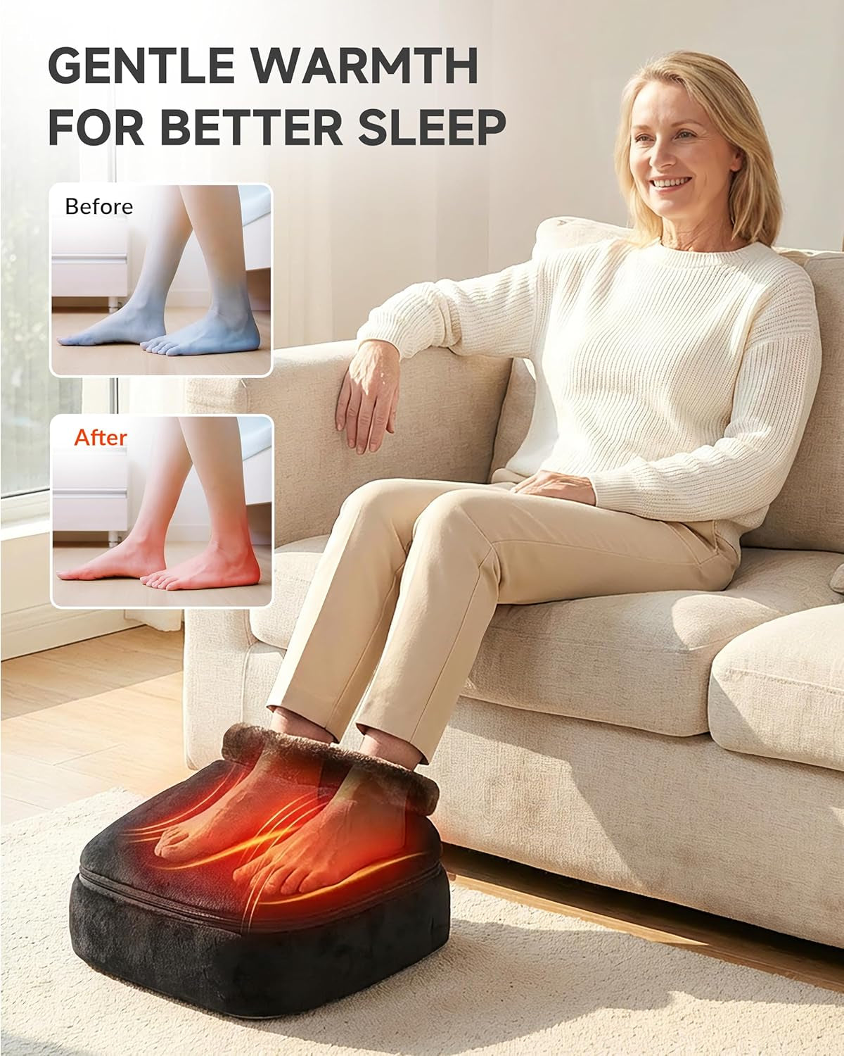 Masajeador de Pies Shiatsu con Calor 2 en 1