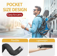 Phone Tripod for Iphone, Flexible Mini Stand with Remote for Recording | Compact Flexible Tripod with Remote, Ideal for Selfies, Video Recording, Travel and Everyday Phone Support