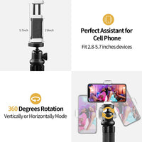 Phone Tripod for Iphone, Flexible Mini Stand with Remote for Recording | Compact Flexible Tripod with Remote, Ideal for Selfies, Video Recording, Travel and Everyday Phone Support