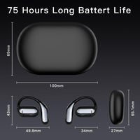 Wireless Earbuds Bluetooth Earbuds Built-In Mic with Ear Hooks 50H Playtime Ear Buds LED Display Charging Case Waterproof Design for Running Fitness