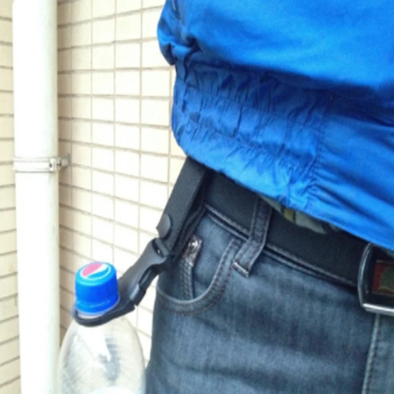 Quickdraw Carabiner Outdoor Hike Water Bottle Buckle Holder Tool Molle Attach Webbing Backpack Hanger Hook Camp Clip Hang Clasp