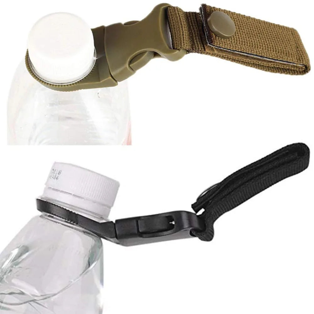 Quickdraw Carabiner Outdoor Hike Water Bottle Buckle Holder Tool Molle Attach Webbing Backpack Hanger Hook Camp Clip Hang Clasp