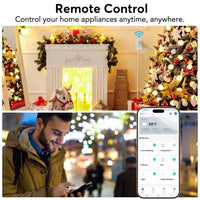 Smart Plug Wifi Outlet Works with Alexa & Google Home, 15A, 4-Pack | Smart Home Socket with Remote Control & Timer Function, Wifi Plug for Household Appliances, No Hub Required, 2.4Ghz Wifi Only