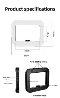 Smartphone Handheld LED Ring Light Selfie Light Phone Video Stabilizer for Camera,Youtube, Filmmaking,Vlogging