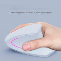 Wireless Mouse Ergonomic Vertical Illuminated Silent Rechargeable Bluetooth Mouse Portable Gaming Office Universal Mouse
