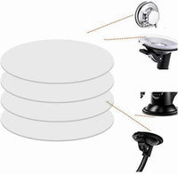 4 PCS 80Mm (3.15") Circular Double Side Sticker Dashboard/Windshield Pad Mounting Disk for Suction Cup Car Phone Mount Holder Bracket GPS Camera and Other Suction Cup Items. (Clear)