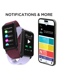 Active 3 Unisex Adult Smartwatch Fitness Tracker, Black, Silicone Strap